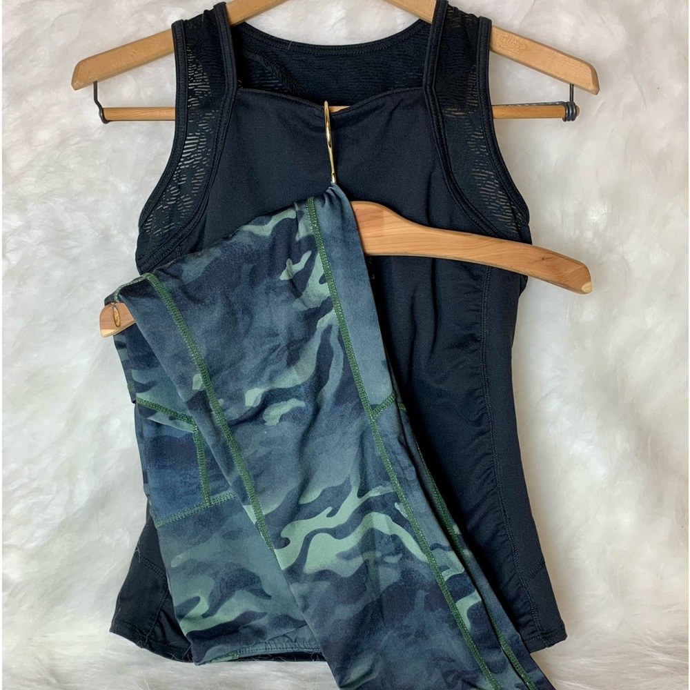Reebok leggings and black racerback bundle.